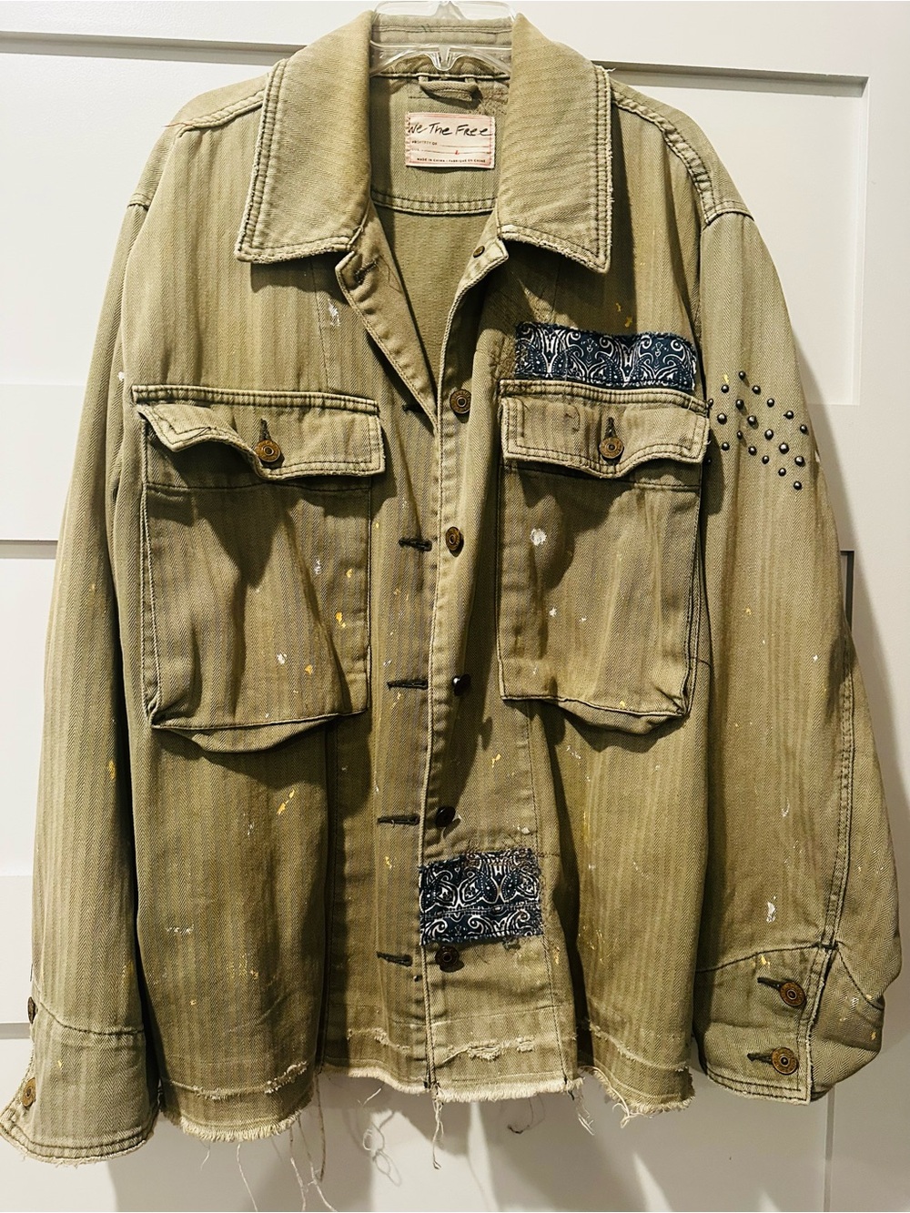 Free People Destructed Shacket - Picture 2 of 7